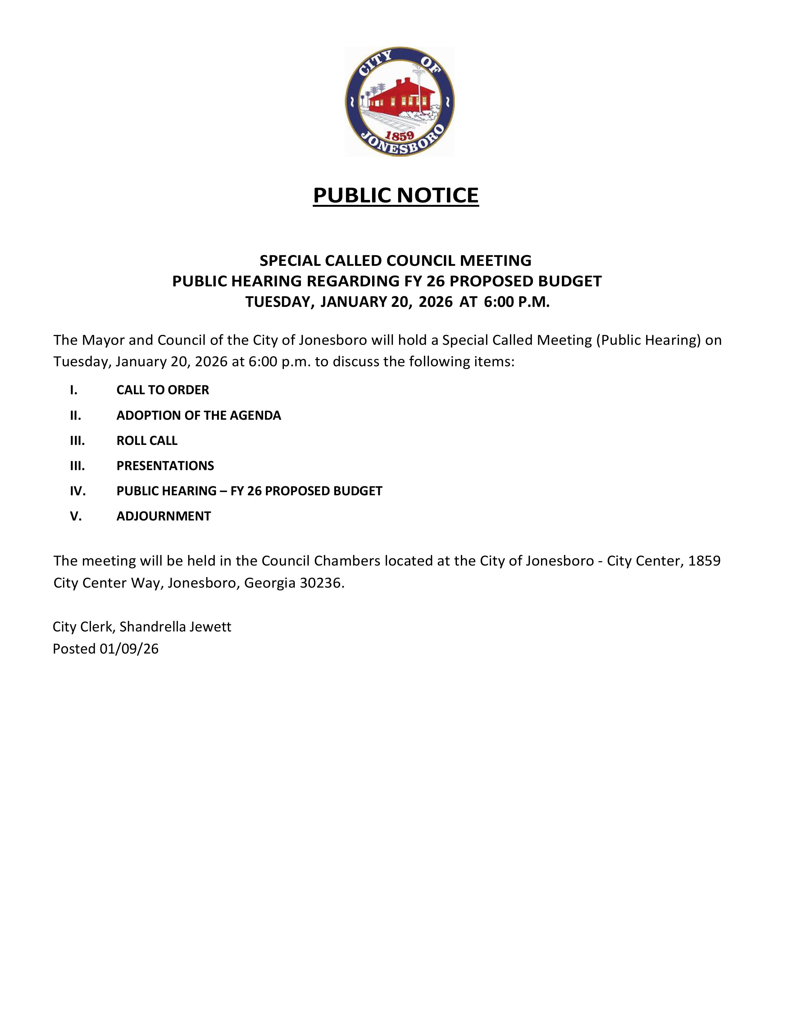 PUBLIC NOTICE